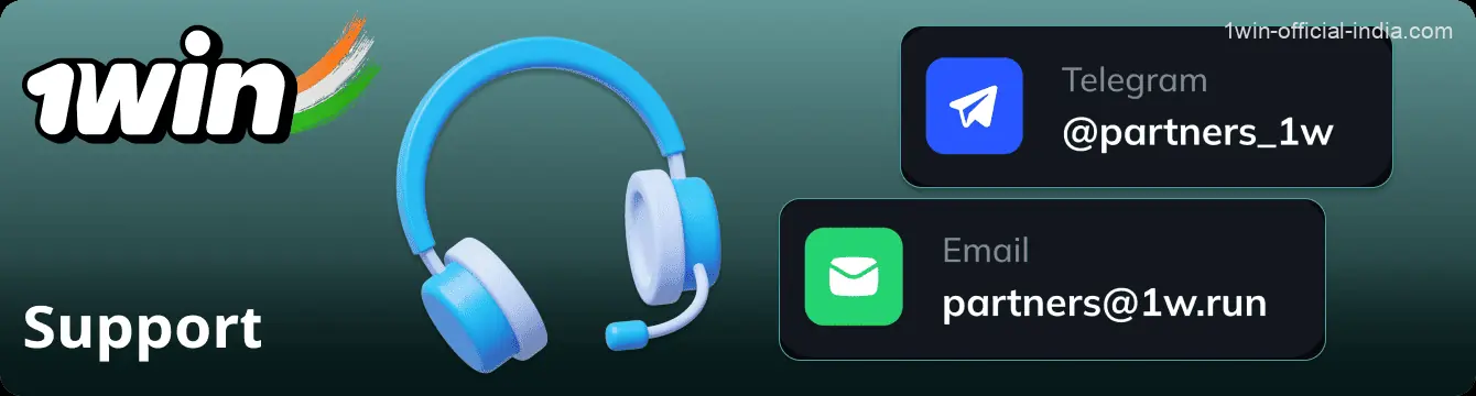 Support in the 1win affiliate programme in India