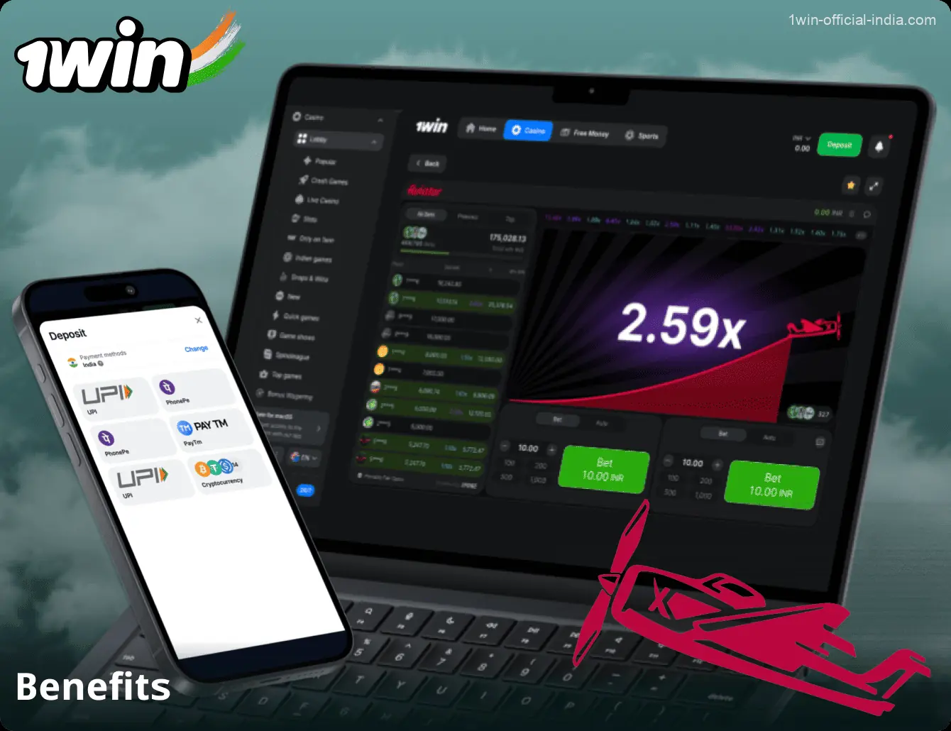 Advantages of playing Aviator on 1Win in India