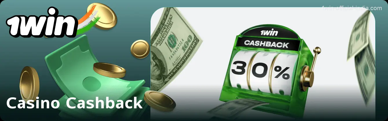 Weekly cashback at 1Win casino for players from India